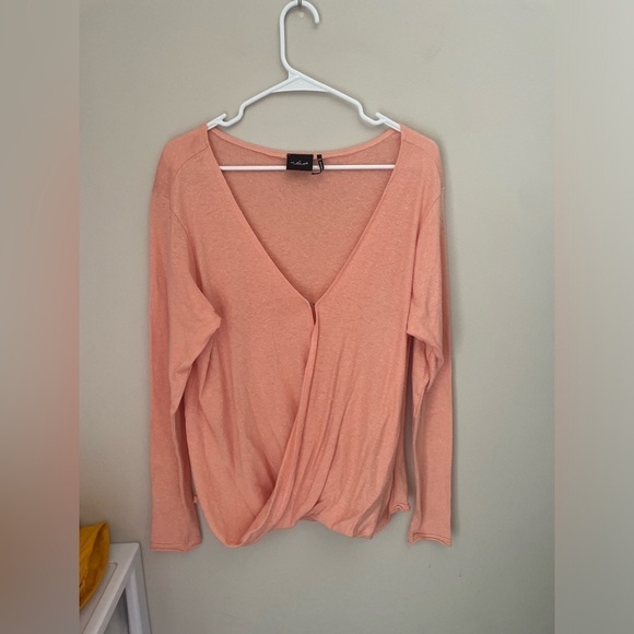 Ubran Outfitters Out From Under Peach Textured Long Sleeve Top Size Medium - Picture 1 of 8